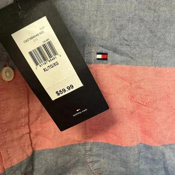 NWT Tommy Hilfiger striped button down shirt - Picture 3 of 9